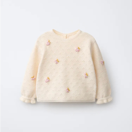 OPENWORK AND BOBBLE JUMPER - Ecru | ZARA United States
