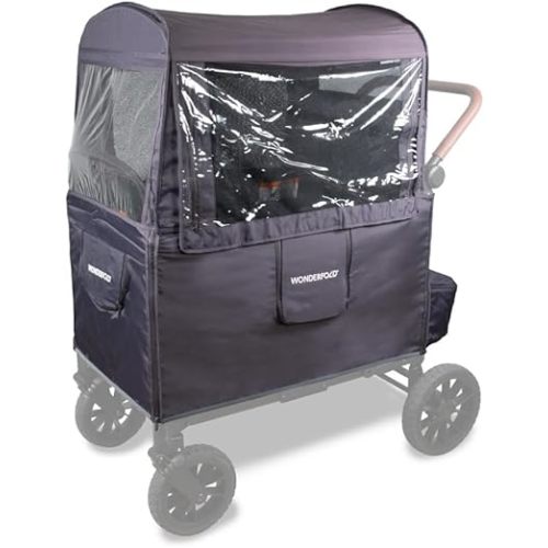 WONDERFOLD Weather Cover for W2 Elite/Luxe Collapsible Wagon Stroller - Versatile Rain Cover for Stroller Wagon with Advanced Waterproof & Simple Install