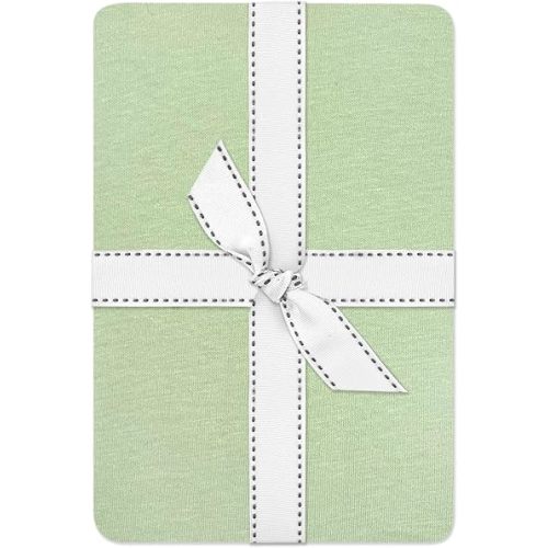Butterblu Frankie Fitted Crib Sheet 100% Organic Cotton for Baby & Toddler Mattress, Breathable for Boys & Girls, Sage, One Size