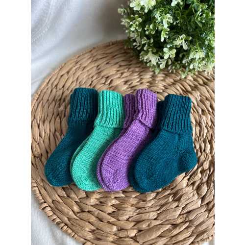 Baby knitted wool socks