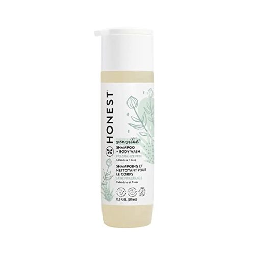 The Honest Company 2-in-1 Cleansing Shampoo + Body Wash | Gentle for Baby | Naturally Derived, Tear-free, Hypoallergenic | Fragrance Free Sensitive, 10 fl oz - 10 Fl Oz