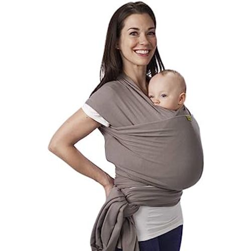 Boba Baby Wrap Carrier Newborn to Toddler - Stretchy Baby Wraps Carrier - Baby Sling - Hands-Free Baby Carrier Wrap - Baby Carrier Sling -Baby Carrier Newborn to Toddler 7-35 lbs (Grey)