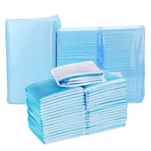 Disposable Changing Pad for Baby, 100 Pack Disposable Underpads Diaper Changing Pad Waterproof Breathable Leak-Proof Bed Table Protector Mat Super Absorbent, Liquid, Urine, Accidents 17.8 x 13 Inches