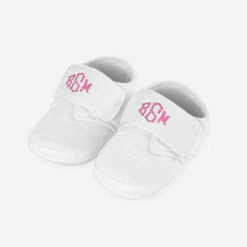 Monogrammed Baby Shoes | Ivory