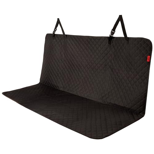 Lusso Gear Dog Car Seat Cover - Waterproof & Non-Slip Seat Protector - Universal Fit Truck & SUV Covers - Quick Install & Machine Washable Travel Accessory for Dogs - Black, Oxford Fabric