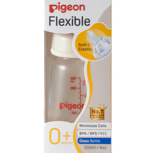 Pigeon Flexible™ Bottle GLASS 120ml - Glass Baby Bottles – Pigeon Australia