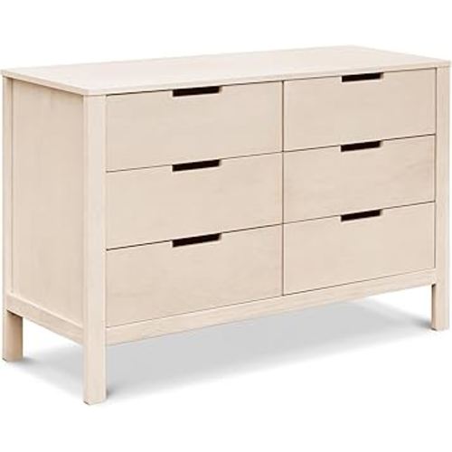 Carter's by Colby 6-Drawer Baby Dresser for Bedroom - Kids Dresser for Boys & Girls - Double Chest of Drawers for Nursery - Versatile Wooden Dresser for Living Room & Hallway - Washed Natural