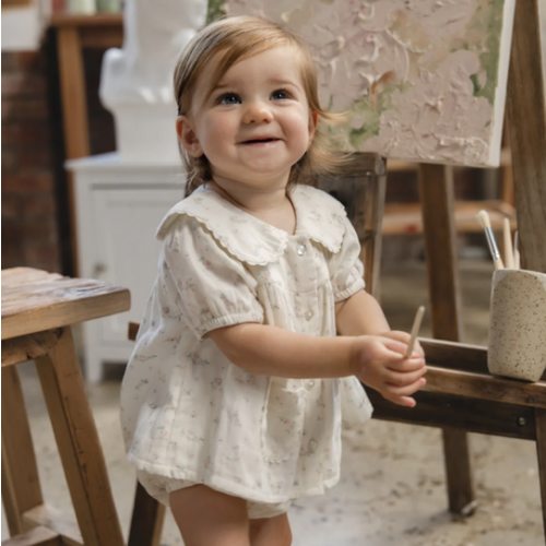 Organic Cotton Muslin Kodi Top - Solange Snow – Jamie Kay USA