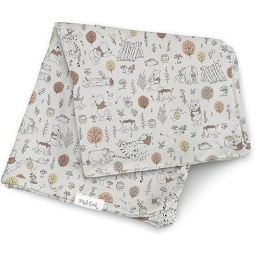 Milk Snob Disney Swaddle Receiving Blanket (Winnie The Pooh Baby Bee)