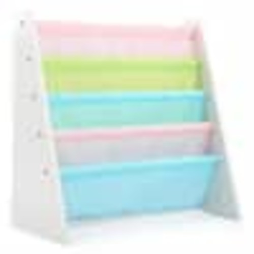 Humble Crew Pastel Collection White/Pastel Book Rack Storage Bookshelf WO594