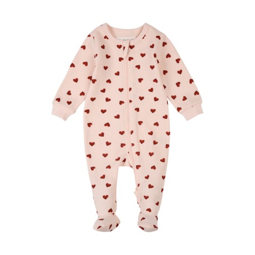 Stretch Organic Cotton Blend Fitted Footie Pajamas, 3M