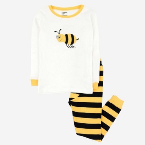 Leveret Two Piece Cotton Pajamas Bumble Bee 6-12 Month