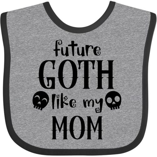 Future Goth Like My Mom with Skulls Baby Bib