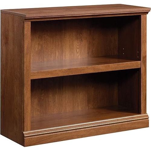 Sauder 2 Tier Book Shelf Wooden Bookcase Multipurpose Bookshelf for Home Office, Living Room, in Oiled Oak
