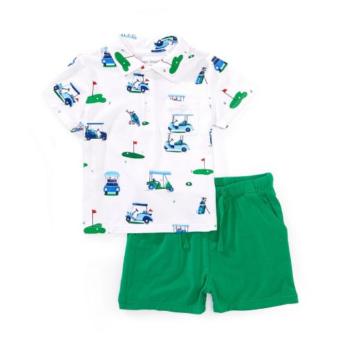 Angel Dear Baby Boys Golf Cart Knit Set