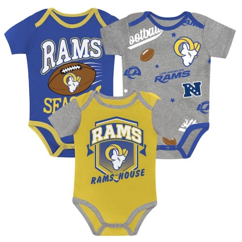 Los Angeles Rams Outerstuff Newborn First Round Pick Three-Piece Bodysuit Set