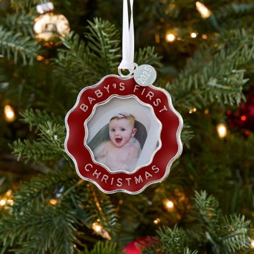Baby's First Christmas Squiggle Frame Heirloom Ornament