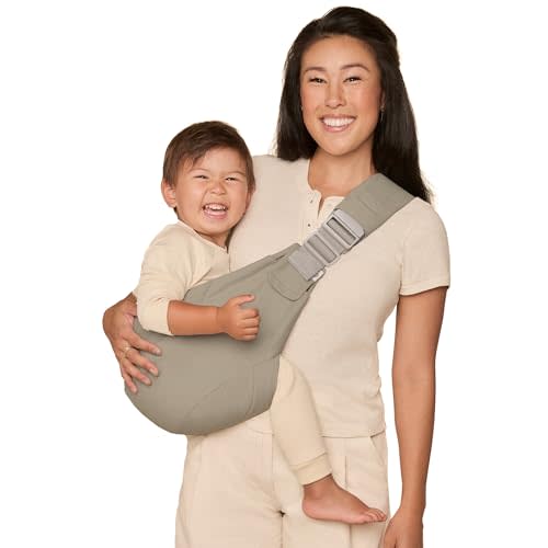 Ergobaby Upsie Hip Sling  Soft Olive Baby Carrier  Lightweight, Adjustable Sling for Toddlers  Breathable & Ergonomic Design
