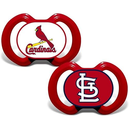 MLB St. Louis Cardinals Unisex Pacifiers2 Pack, Team Colors, One Size