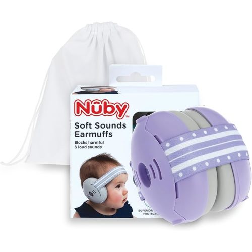 Nuby Soft Sounds Noise-Canceling Earmuffs with Travel Case