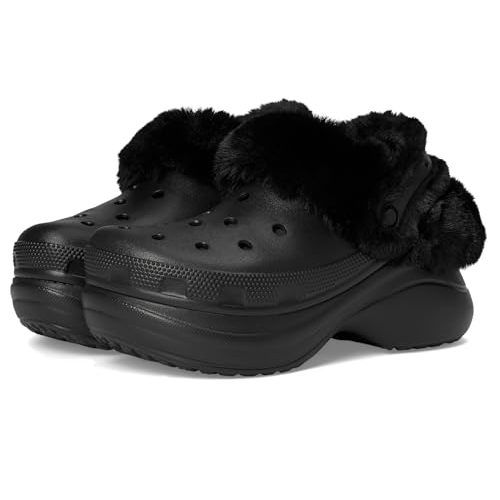 Crocs Women's Bae Lined Clogs, Fuzzy Platform Slippers