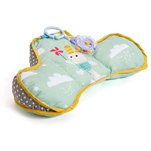Taf Toys Baby Tummy Time Pillow | Perfect for 2-6 Months Old Babies, Enables Easier Development & Easier Parenting, Natural Developmental, Comfortable Tummy Time, Ergonomic Design, Detachable Toys