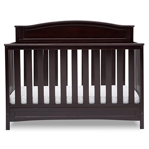 Delta Children Emery 4-in-1 Convertible Baby Crib - Greenguard Gold Certified, Dark Chocolate