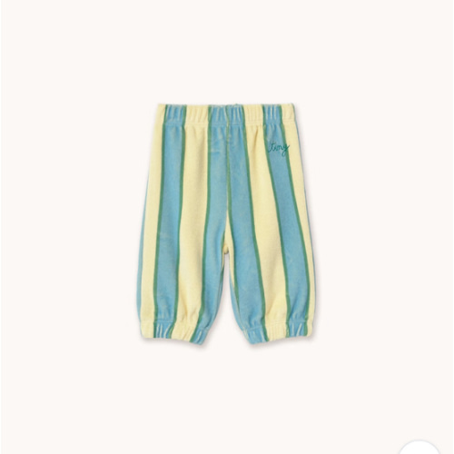 RETRO STRIPES TOWEL BABY SWEATPANT dusty yellow | TINY