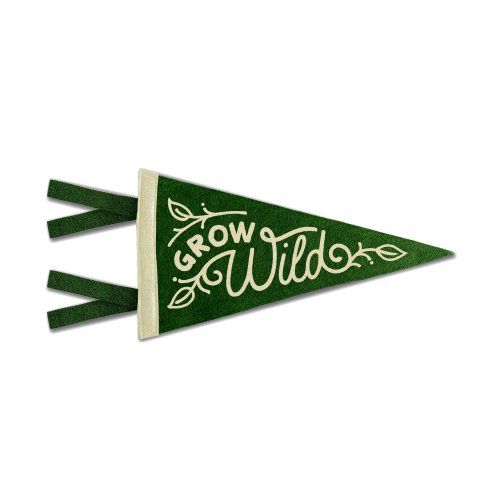 Grow Wild Green Mini Pennant