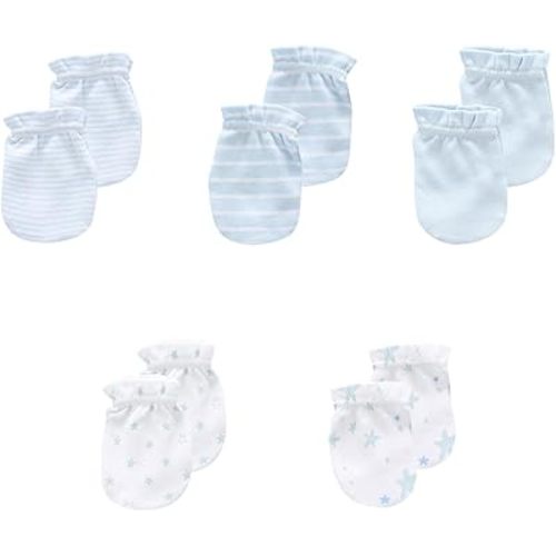 5 Pack Unisex New Born Boy Girls Anti Scratch Mittens Cotton Soft Baby Gloves 0-3 Months Infant Essentials