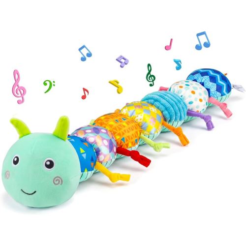 Amazon.com: Baby Tummy Time Toys 0-6 Month Musical Stuffed Animal Plush Caterpillar Toy for Infant 6-12 Month Teething Sensory Toy with Crinkle Rattle for Babies 0-3-6 Month Newborn Boy Girl Easter Basket Stuffer : Toys & Games