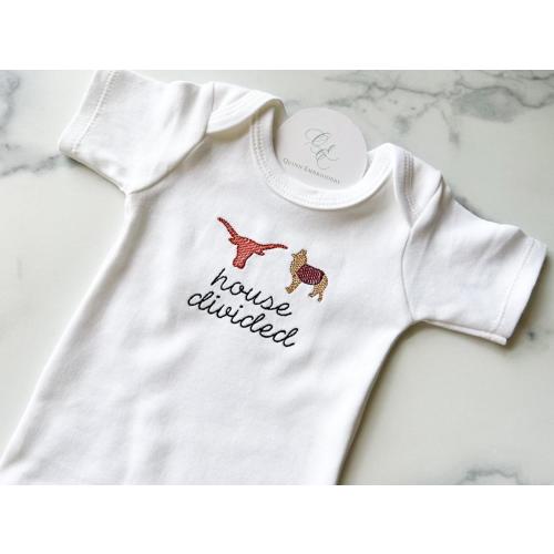 House Divided Embroidered Baby Bodysuit Shirt