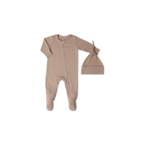 Jersey Long Sleeve Footie & Hat Set, 0-3M