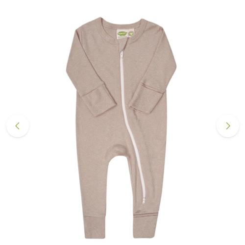 Organic Snuggle Soft Melange '2-Way' Zipper Romper - Parade Organics