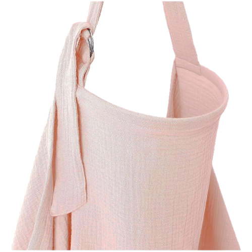 Breathable 100% Cotton Muslin Nursing Cover – Breastfeeding Privacy Apron with Arch Neckline, Versatile Stroller Cover & Multi-Use Baby Shower Gift