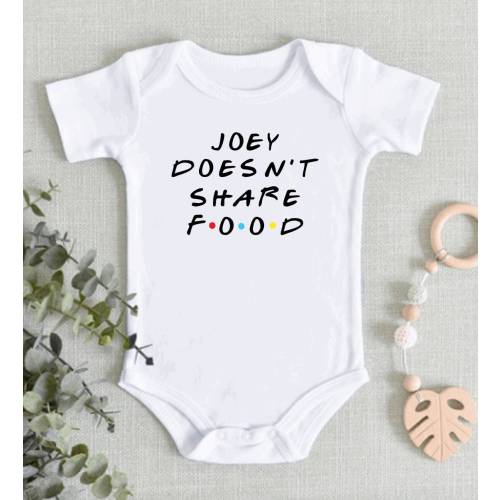 Friends Baby Bodysuit | Funny Baby Shower Gift | Joey Doesn't Share Food | Friends Inspired Baby Onesie® | Newborn Gift | Funny Baby Clothes