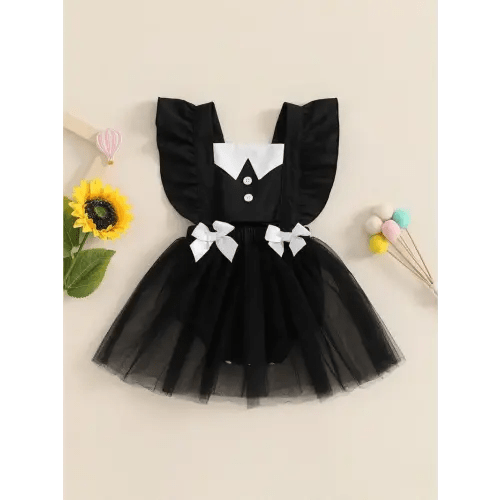 baby girl halloween romper dress flutter sleeves square neck - Temu