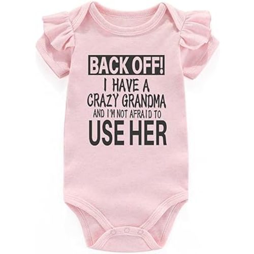 shlrzy Grandma baby announcement Newborn Baby Boy Clothes Funny Baby Bodysuits for Girls
