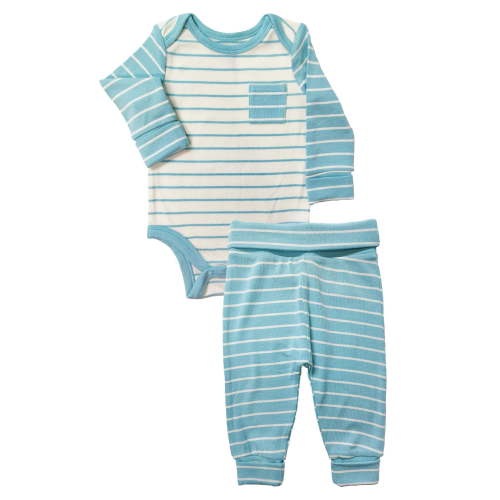 Wonder Nation Baby Gender Neutral 2PK Bodysuit Pant Set, Sizes 0/3 Months-6/9 Months