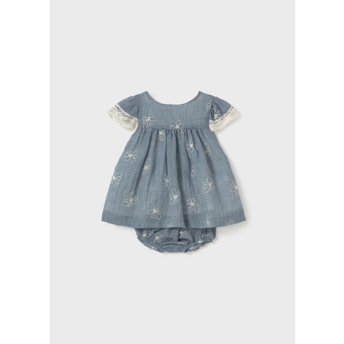 Newborn Embroidered Dress with Bloomers