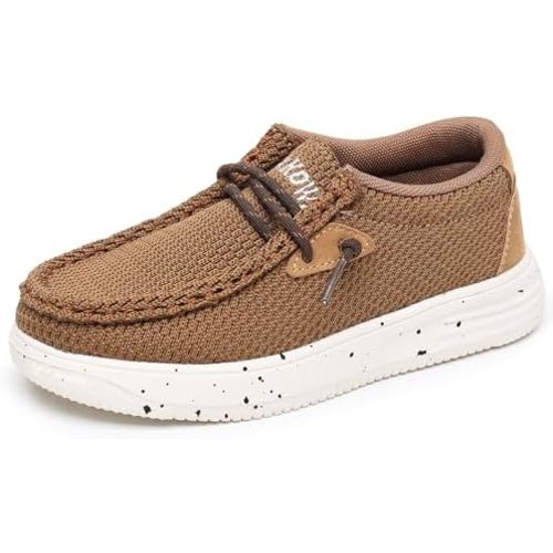 Apakowa Kids Boys Girls Loafers Slip-On Casual Walking Shoes Comfortable & Lightweight (Toddler/Little Kid/Big Kid)