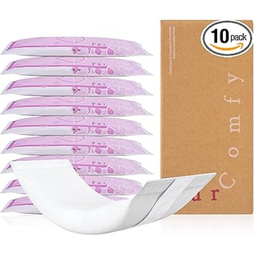 PurComfy 2-in-1 Postpartum Pads, Absorbent Instant Perineal Ice Pads for Women with Mom Pain Relief and Postpartum Recovery Care, 10 Count