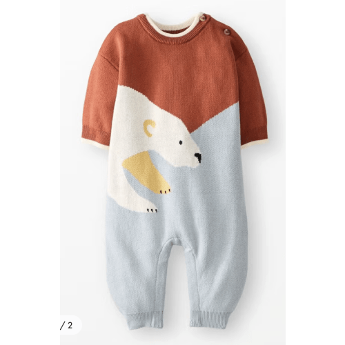 Baby Sweater Polar Bear Romper | Hanna Andersson