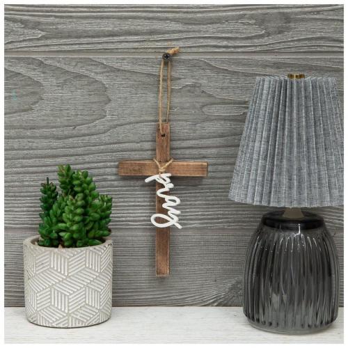 Pray Mini Wood Wall Cross