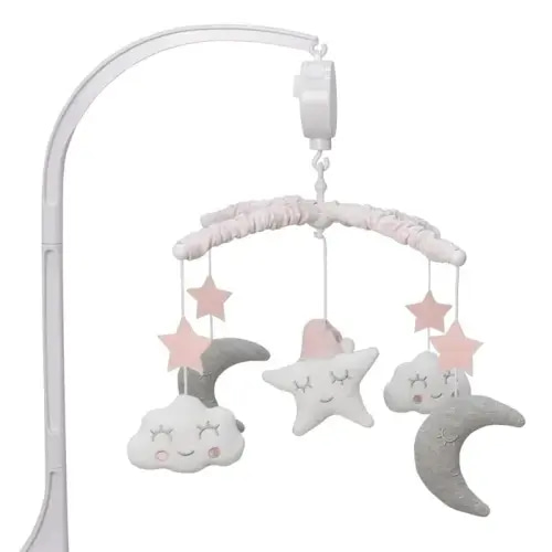 4Baby Musical Mobile Moon & Stars Pink | Baby Bunting NZ