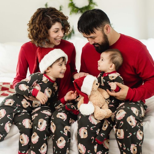 Candy Cane Bears Matching Family Two-Piece Pajamas – Burt's Bees Baby
