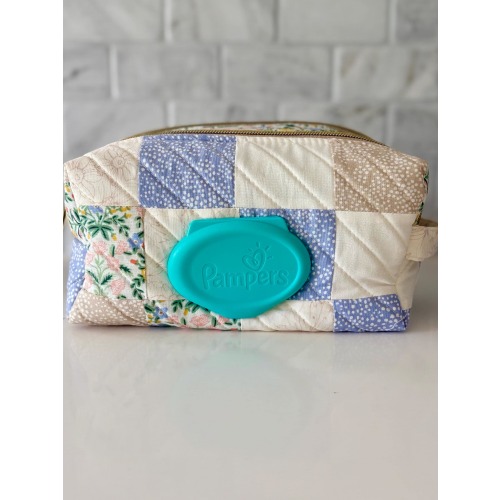 Quilted Patchwork Diaper/Wipe Pouch: Multiple styles