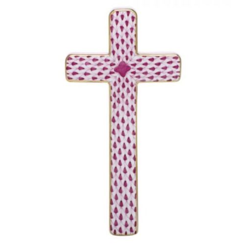 Herend Cross Figurine - Raspberry - Bromberg's
