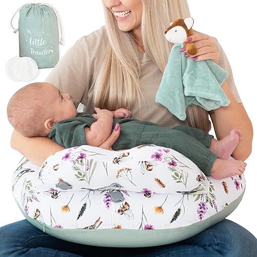 New Inflatable Breastfeeding Pillow & Travel Nursing Pillow for Baby Girl and Boy - Portable Travel Nursing Pillows for Breastfeeding