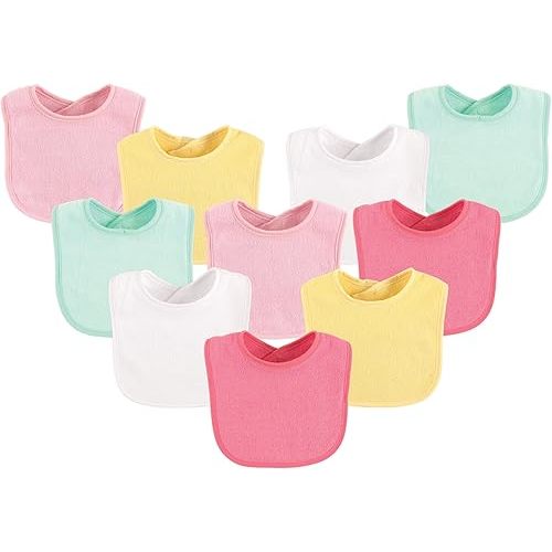 Luvable Friends Unisex Baby Cotton Terry Bibs